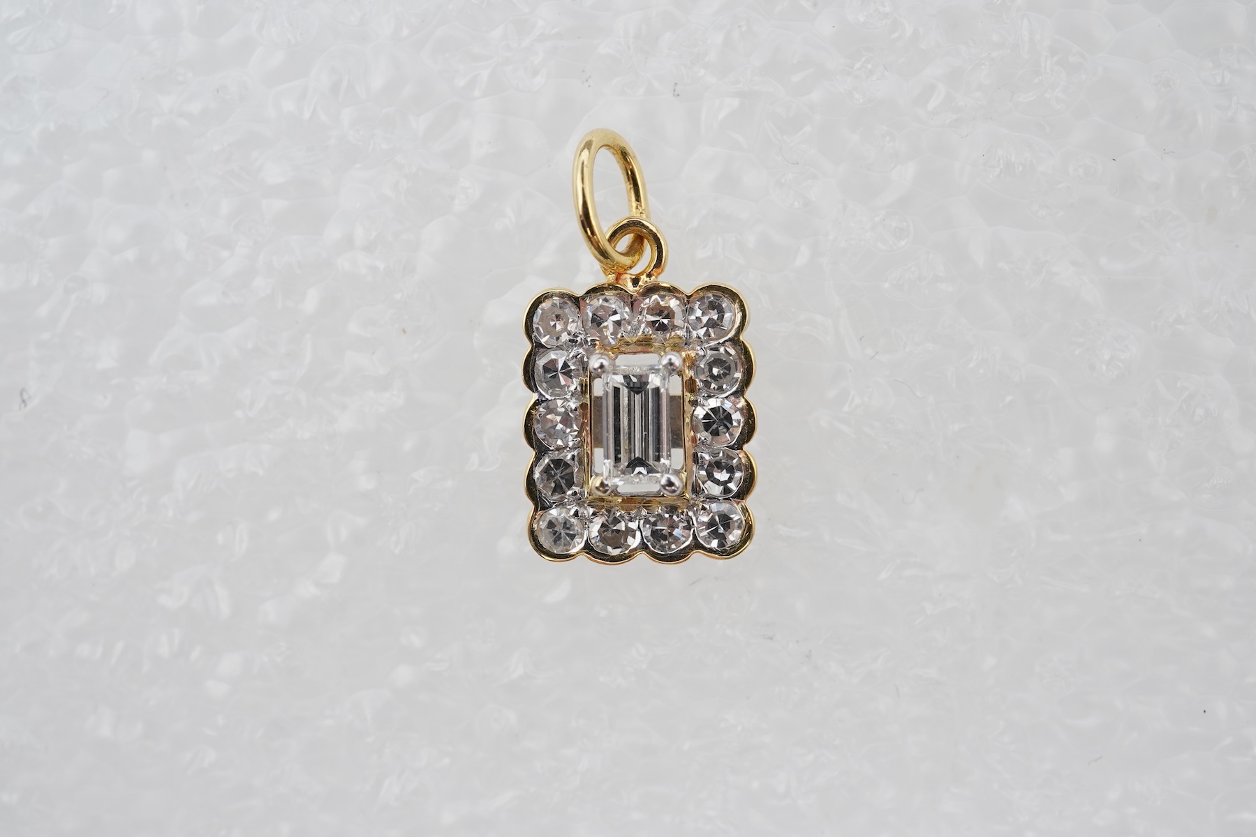 A diamond pendant